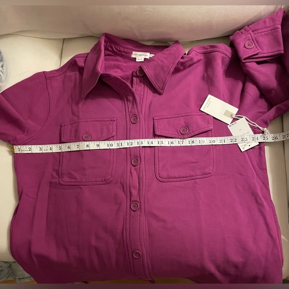 NWT Good American Shaket Jacket Size 3/4 L/XL Fuchsia Color With Pockets - Picture 7 of 10